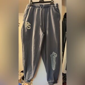PacSun Blue and White Joggers with Relaxed Fit